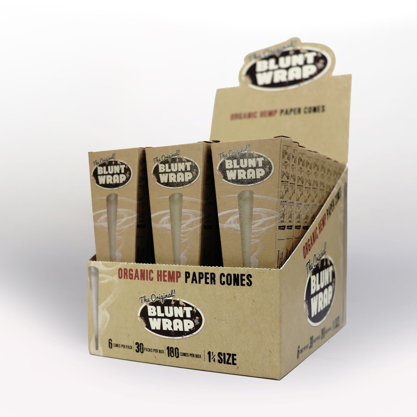 The Original Blunt Wrap Cones Organic 1 1/4 6ct