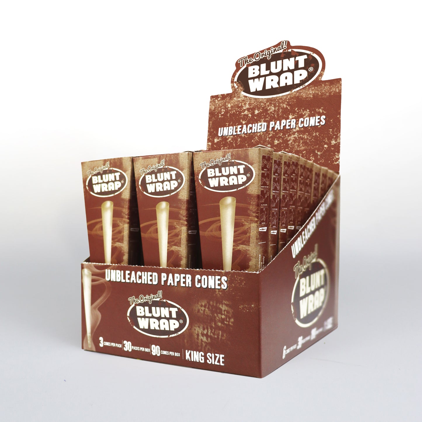 The Original Blunt Wrap Cones Unbleached King Size 3ct