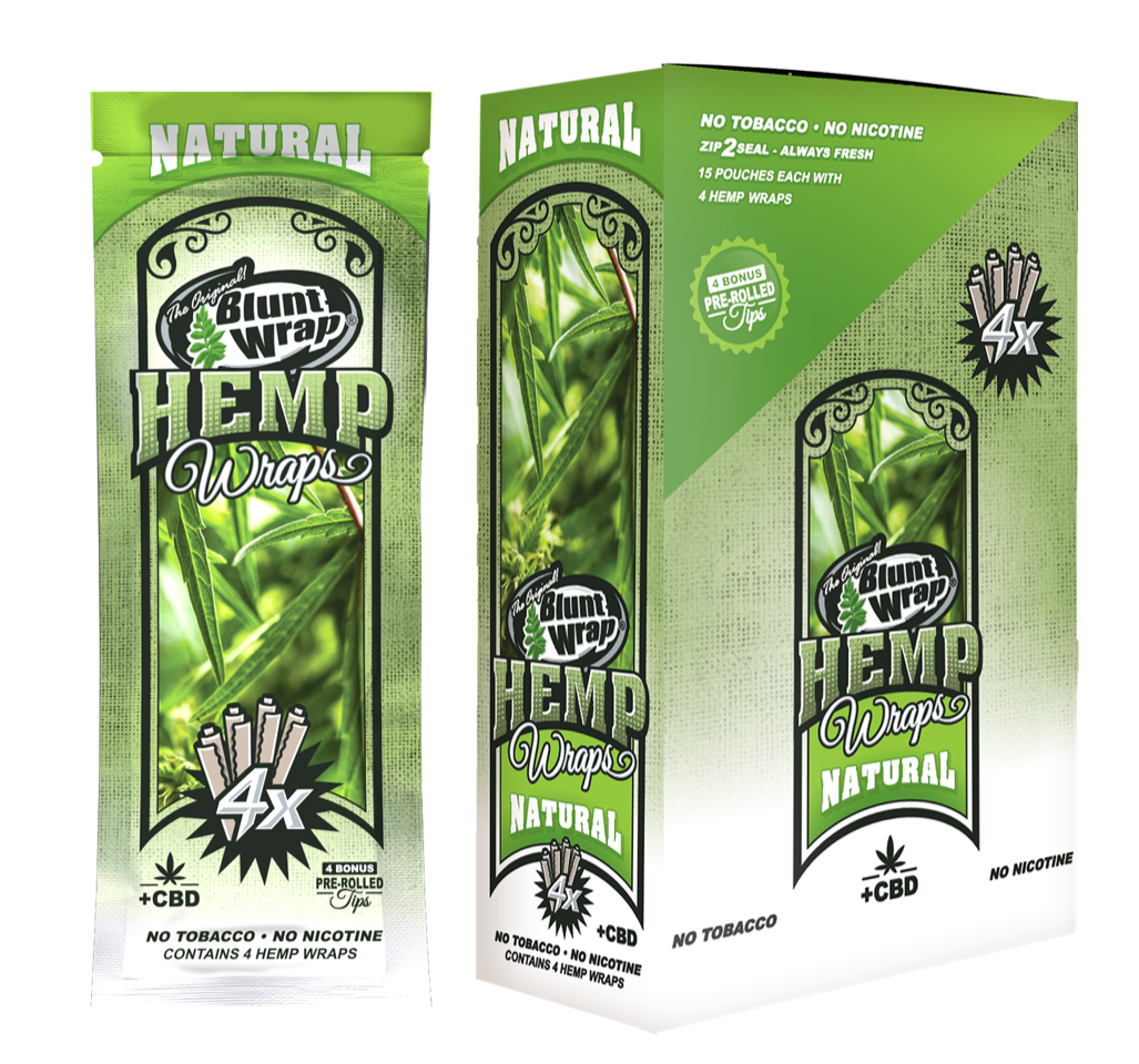 The Original Blunt Wrap Double Platinum Hemp Wraps Natural Flavor