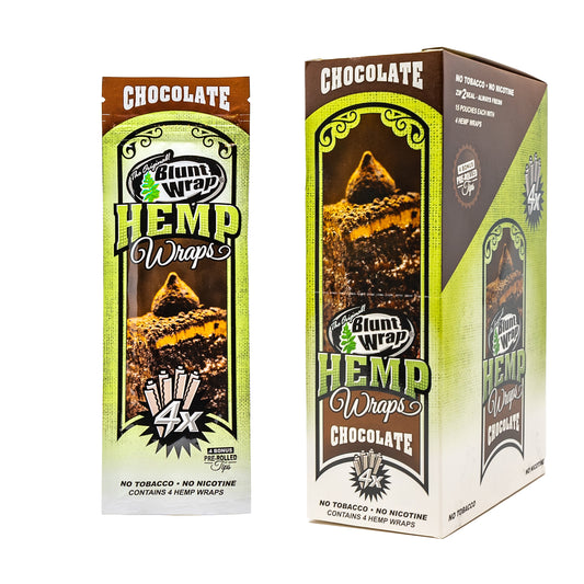 The Original Blunt Wrap Double Platinum Hemp Wraps Chocolate Flavor